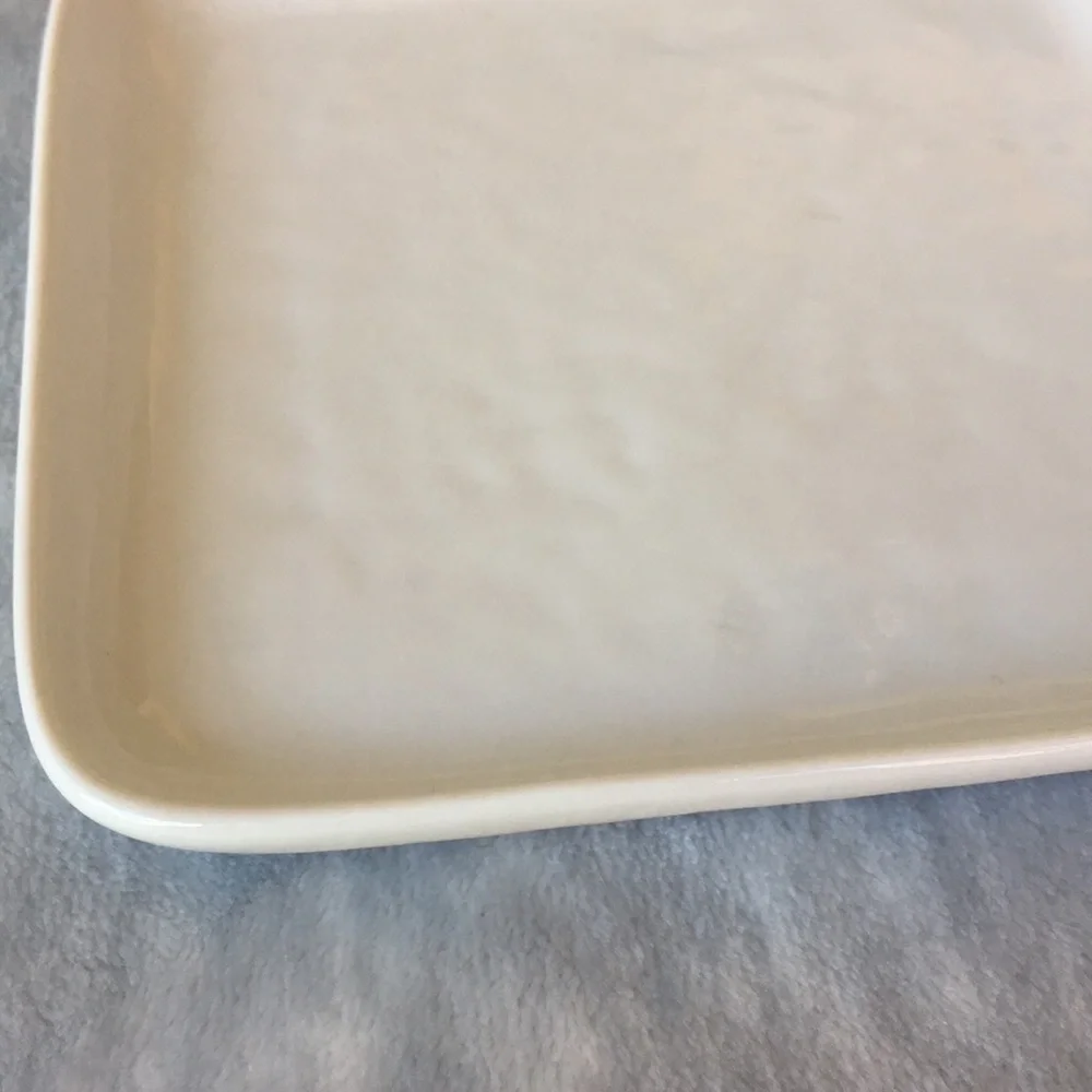 Crate & Barrel Square White Ceramic Soap or Trinkey Dish NWT5”x5”dishwasher safe
